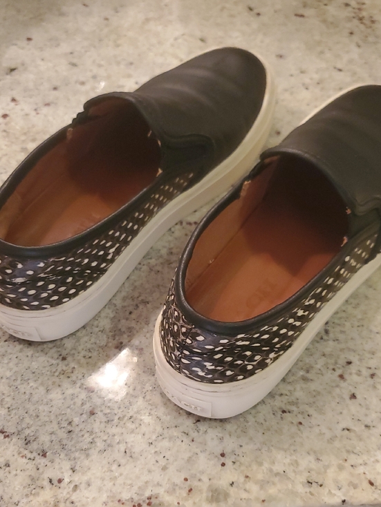 Coach Shoes - Coach Cameron Black Leather Snakeskin Slip-On Women's Loaafer Shoes Size 5